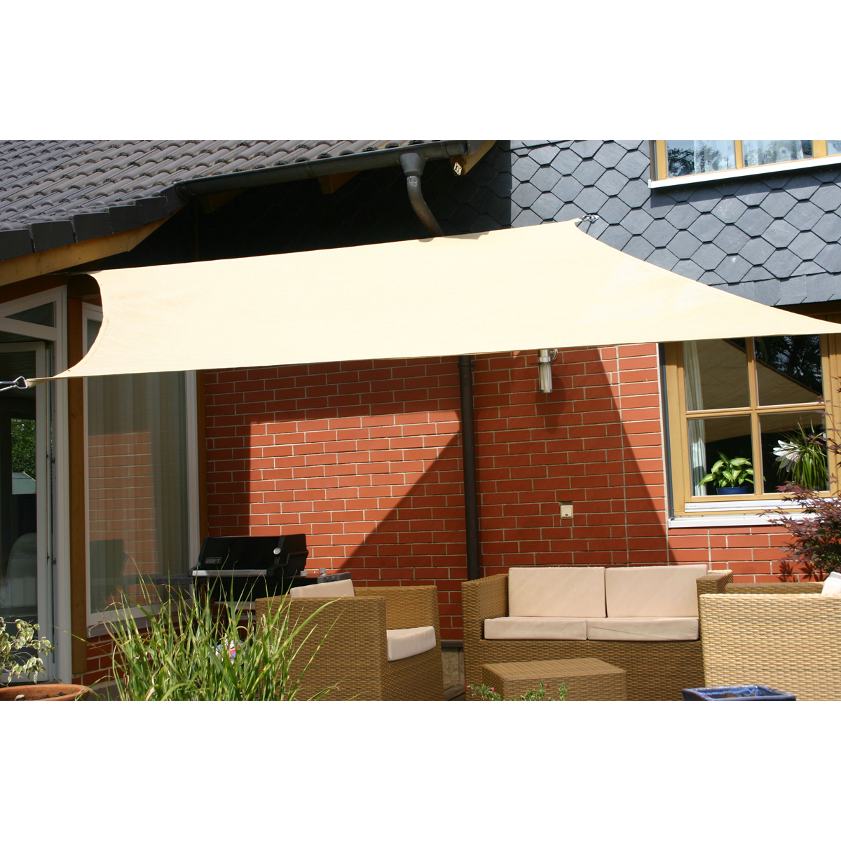 Sonnensegel 3,6 x 3,6 m beige