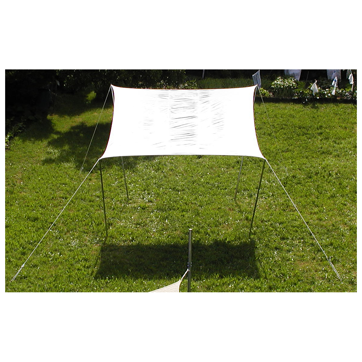 Sonnensegel 3,6 x 3,6 m creme weiß wasserabweisend