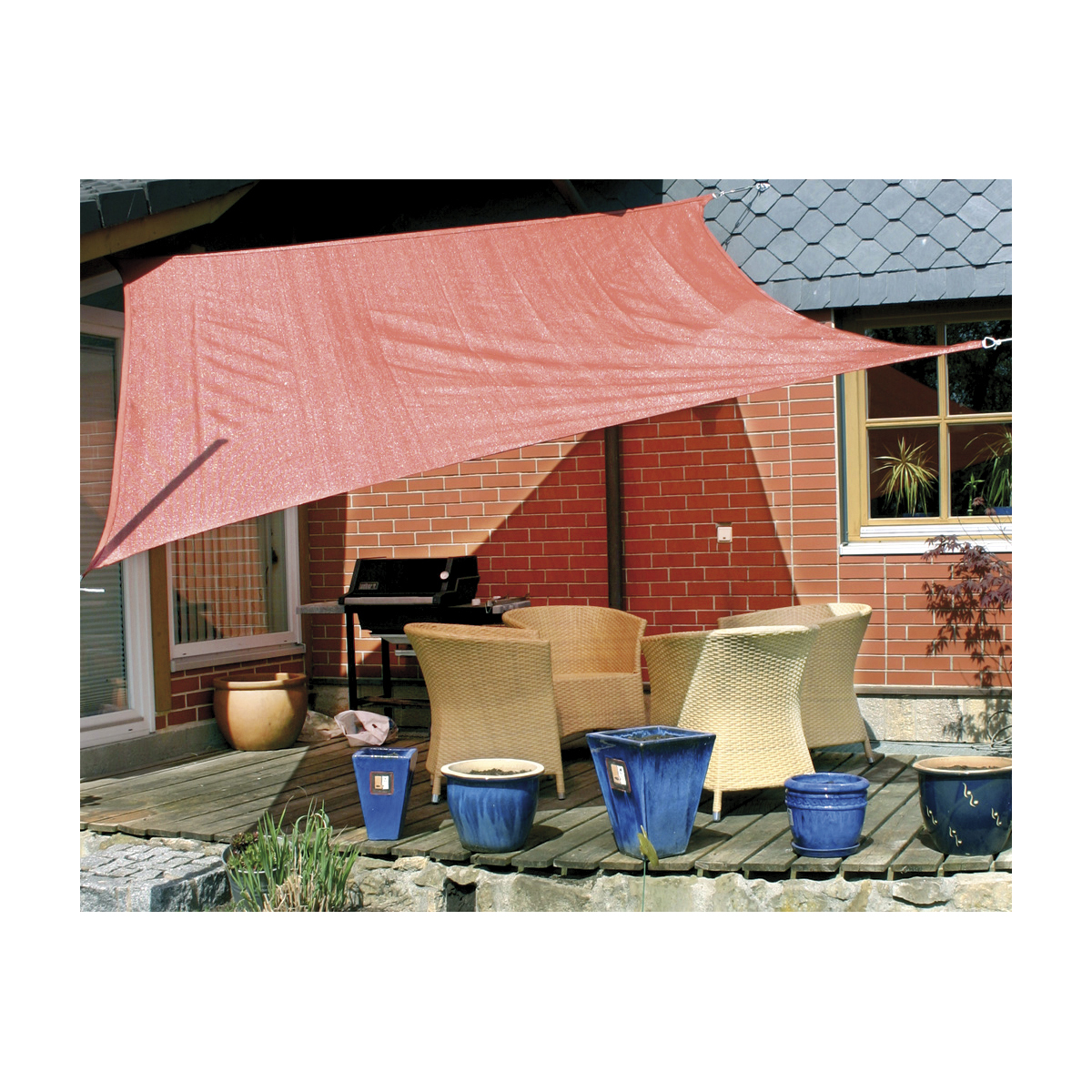 Sonnensegel 6 x 4 m rost wasserabweisend