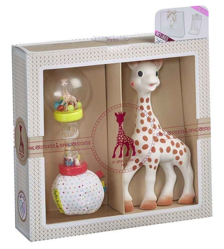 Sophie la girafe - Sophiesticated Willkommensgruß - Set Nr. 4 / 1 Sophie la girafe® mit 1 Soft Maracas-Rassel
