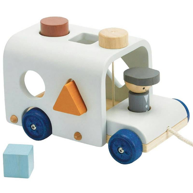 Sortier- & Steckspiel Bus aus Holz ab 12 Monaten