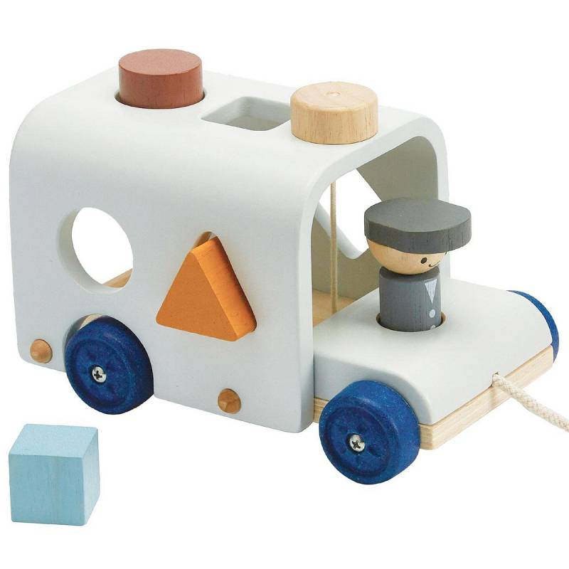 Sortier- & Steckspiel Bus aus Holz ab 12 Monaten Sortier- & Steckspiel Bus aus Holz ab 12 Monaten