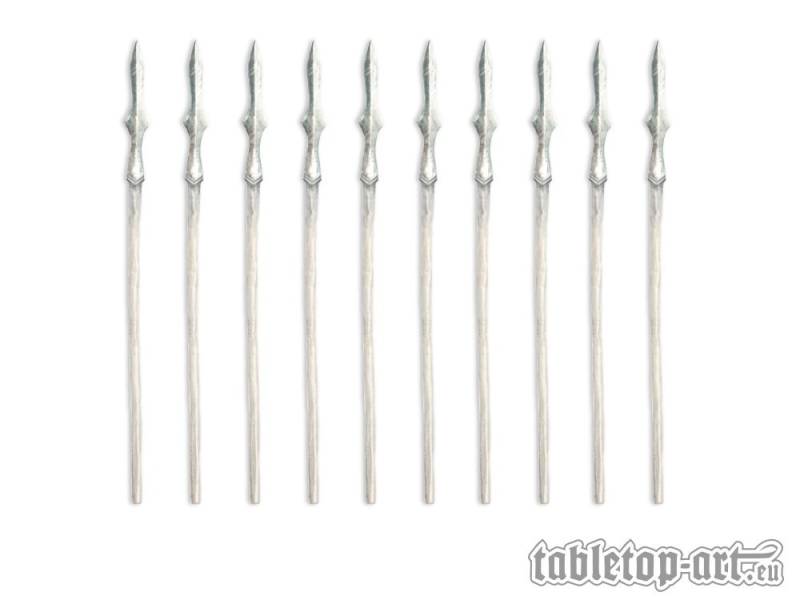 Speere Set 2 (10) 28mm Tabletop Art Waffen Umbau Speer Lanzen 55mm lang Spears
