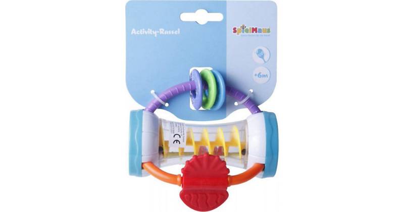 SpielMaus Baby Activity-Rassel mit Spiegel mehrfarbig