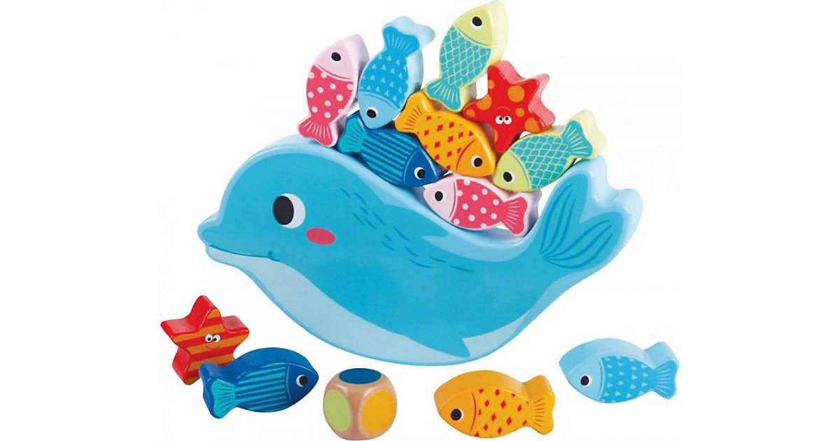 "SpielMaus Holz Balance Spiel ""Delfin"", 14 Teile" mehrfarbig "SpielMaus Holz Balance Spiel ""Delfin"", 14 Teile" mehrfarbig