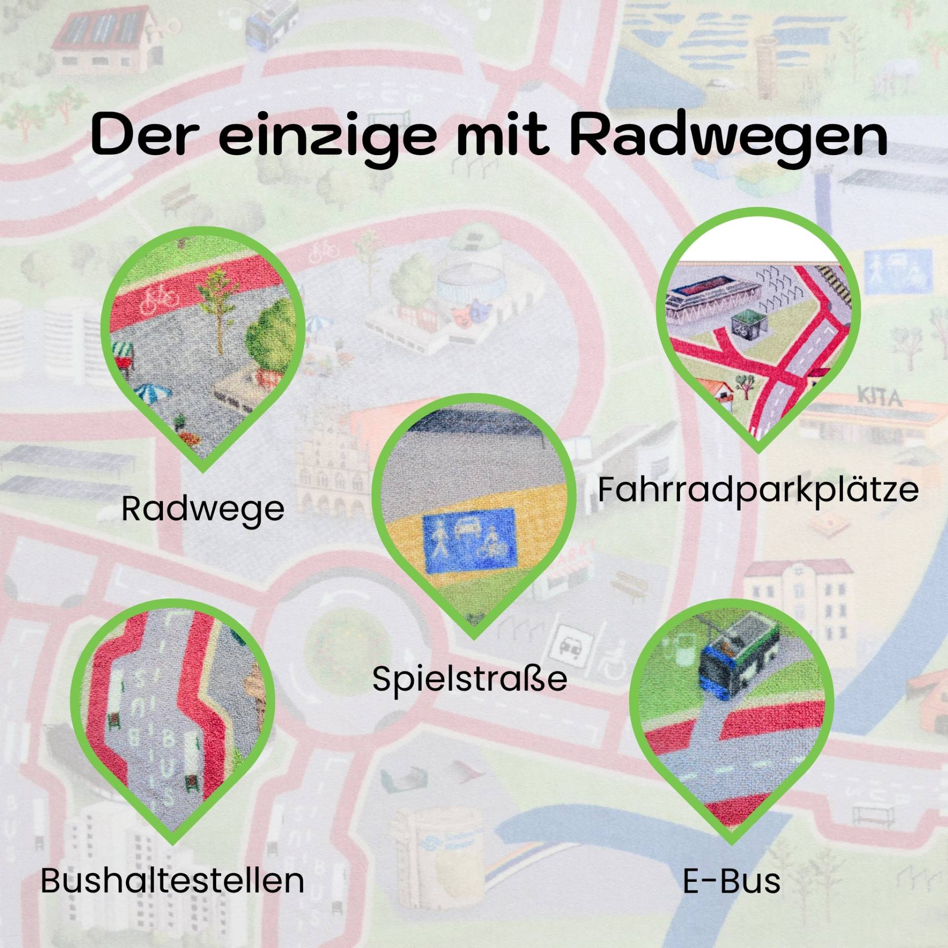 Spielteppich GÖTTINGEN | Größe: 175x115cm Spielteppich GÖTTINGEN | Größe: 175x115cm