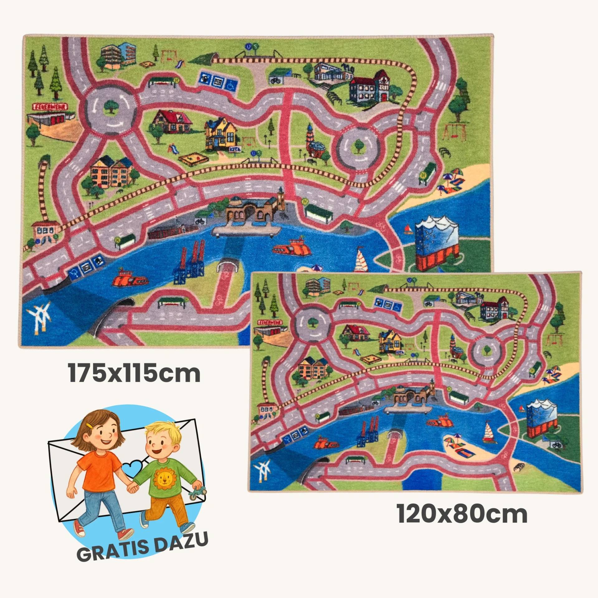 Spielteppich Hamburg | Größe: 120x80cm