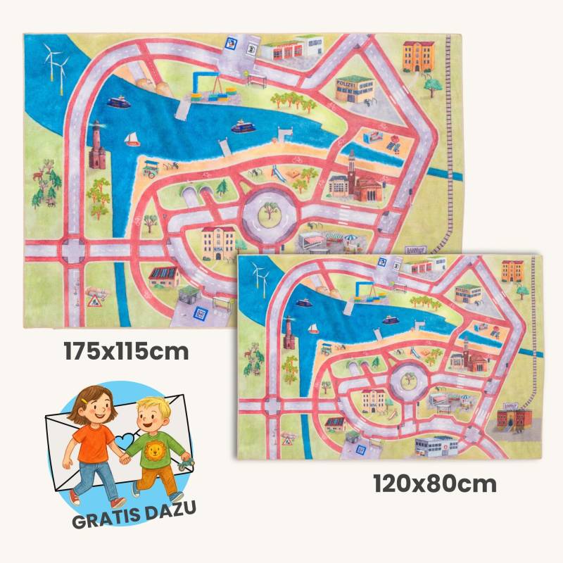 Spielteppich "Stadt von Morgen" | Größe: 120x80cm Spielteppich "Stadt von Morgen" | Größe: 120x80cm