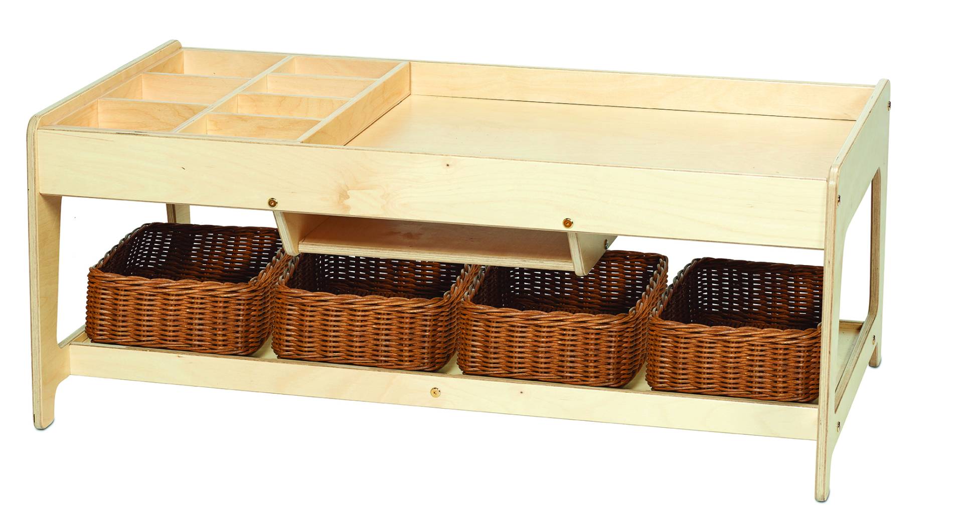 Spieltisch mit 4 Körben