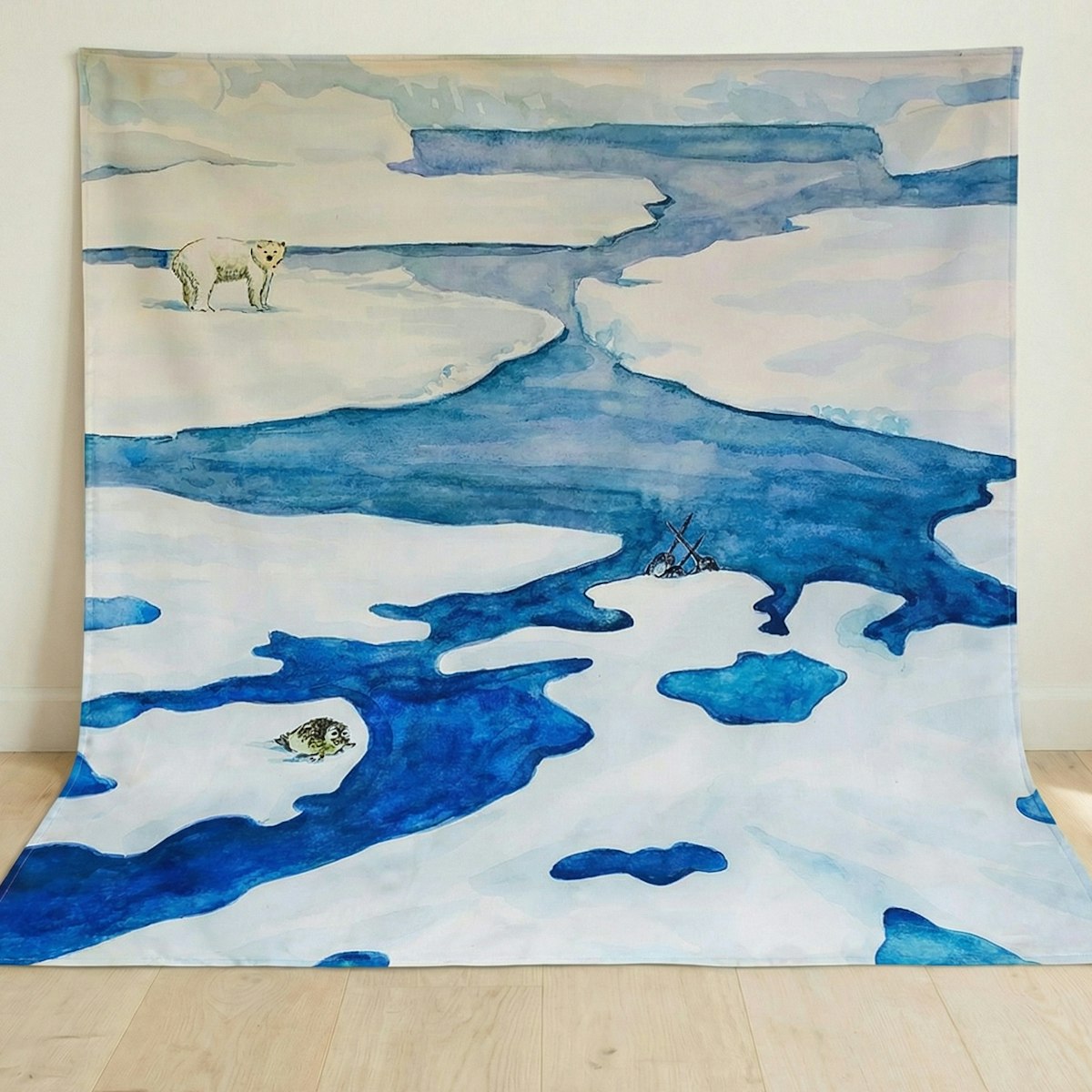 Spieltuch Bio-Baumwolle Arktis 100 x 100 cm