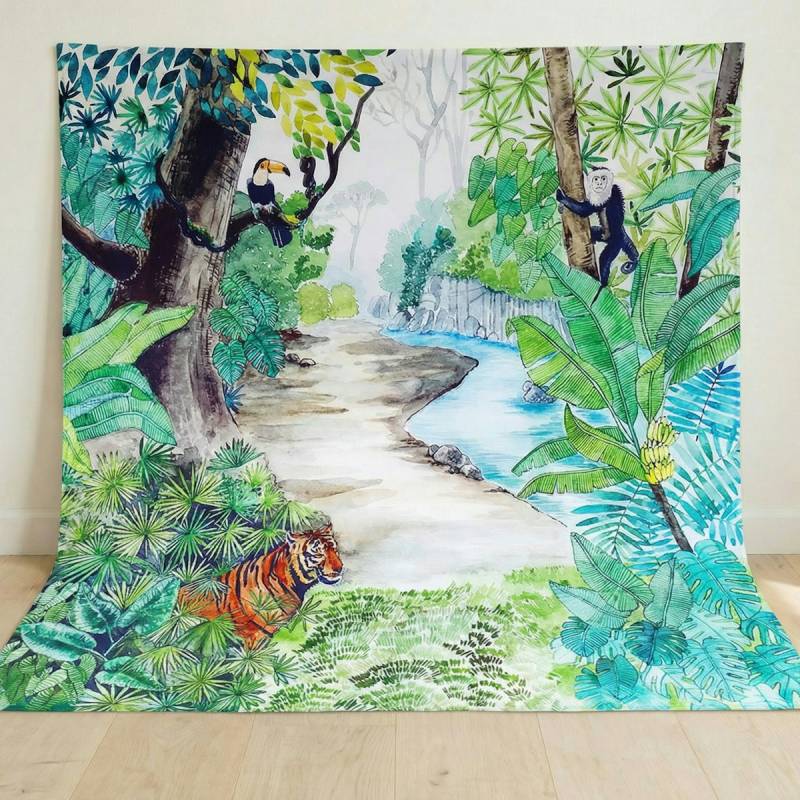 Spieltuch Bio-Baumwolle Dschungel 100 x 100 cm