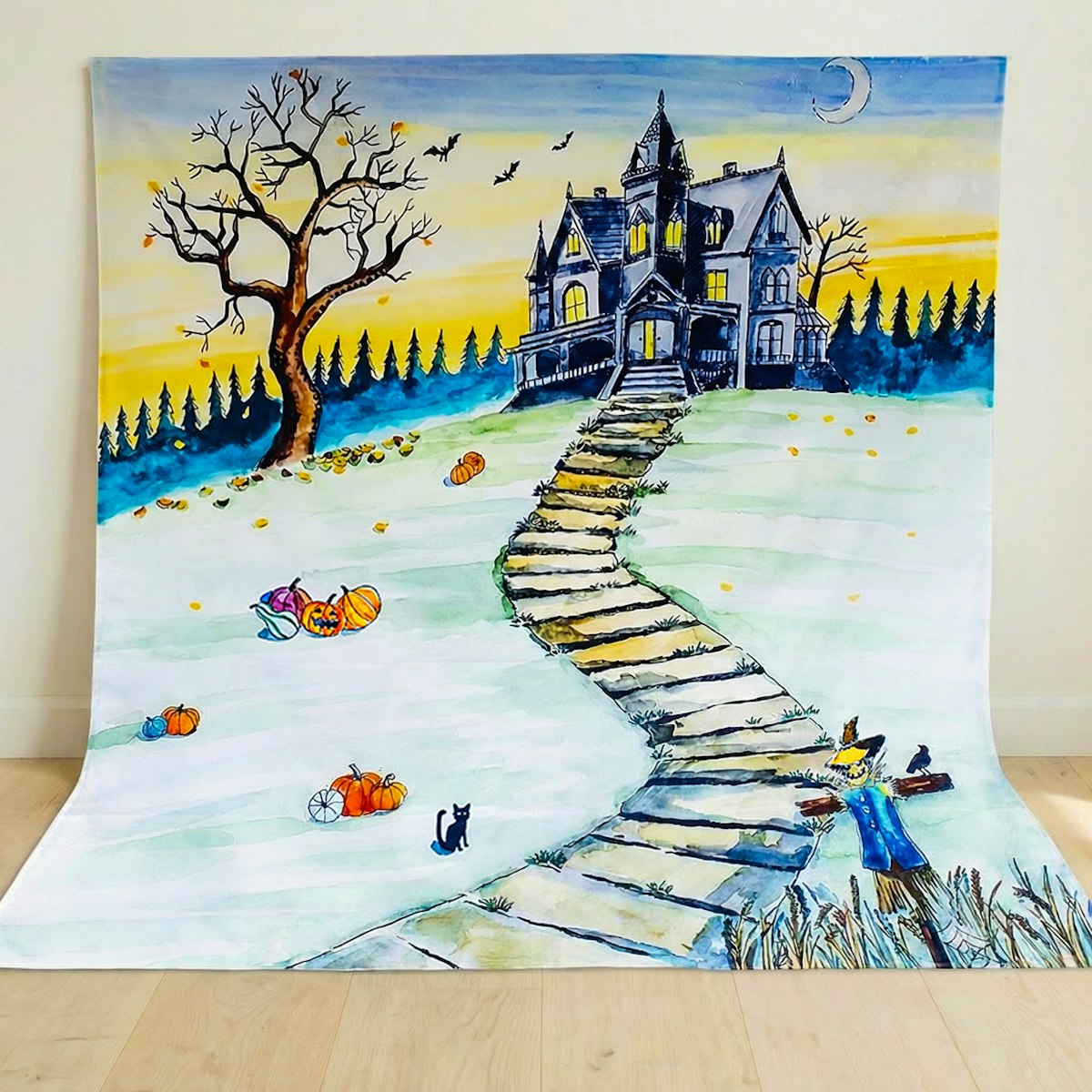 Spieltuch Bio-Baumwolle Halloween 100 x 100 cm