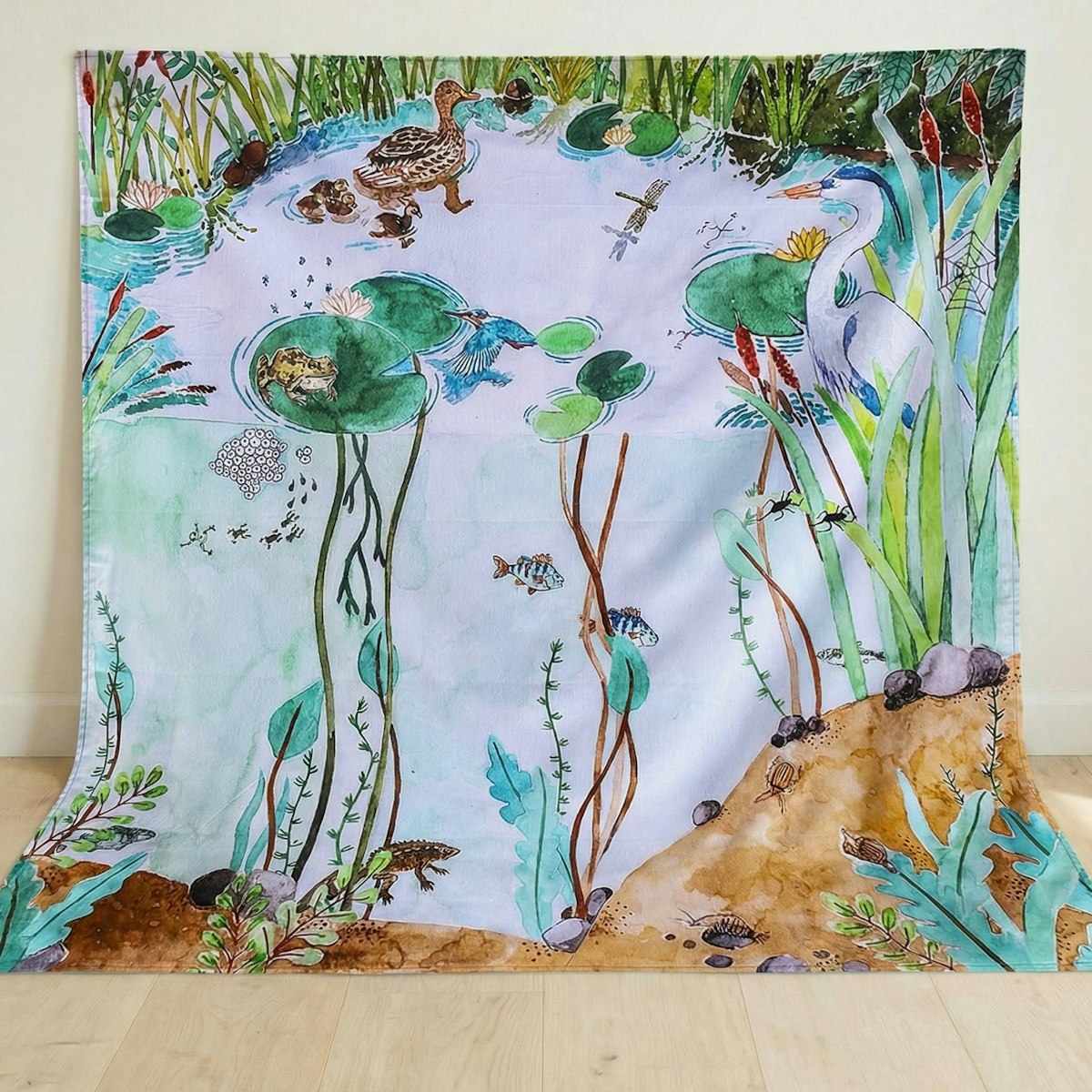Spieltuch Bio-Baumwolle Teich 100 x 100 cm