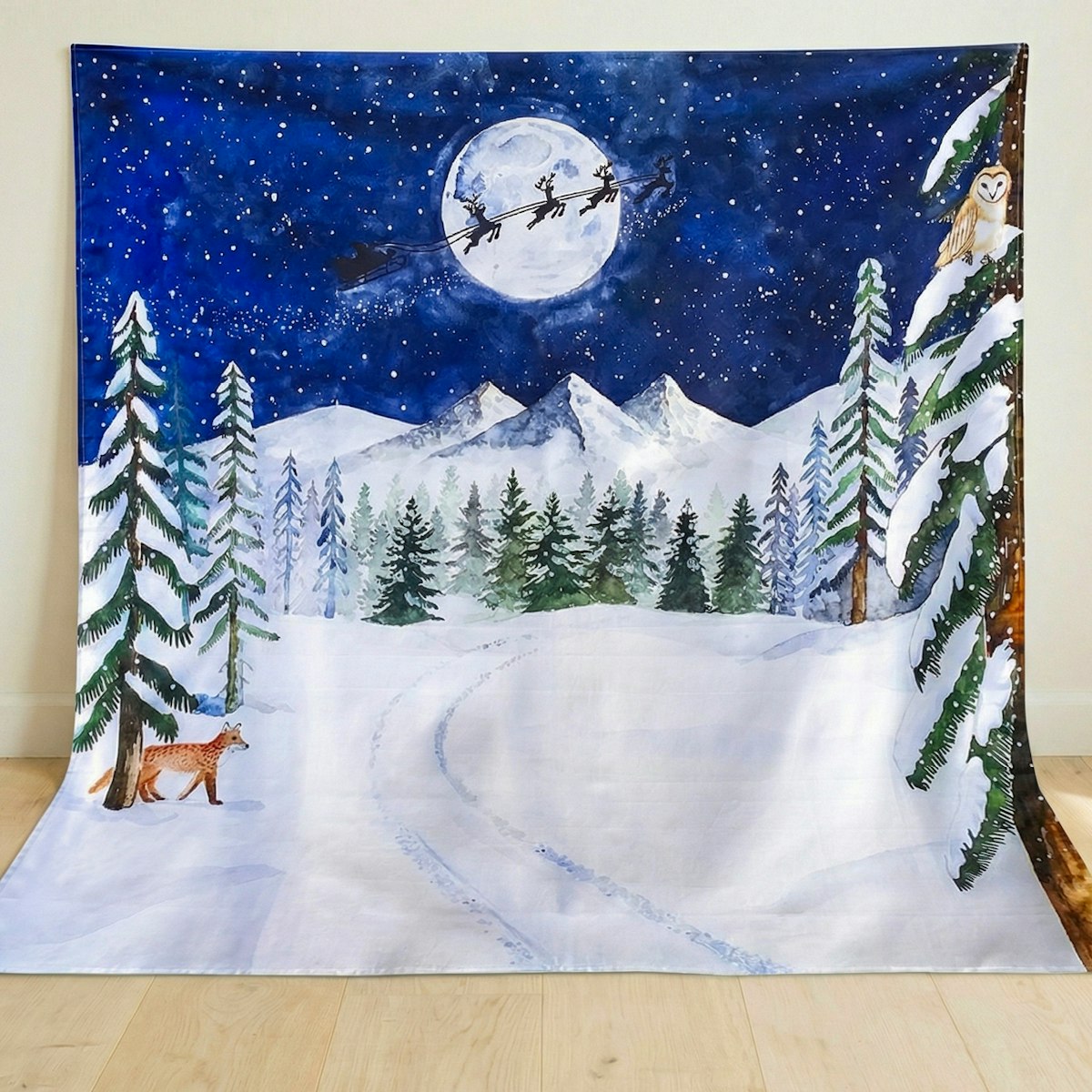 Spieltuch Bio-Baumwolle Weihnachtsnacht 100 x 100 cm