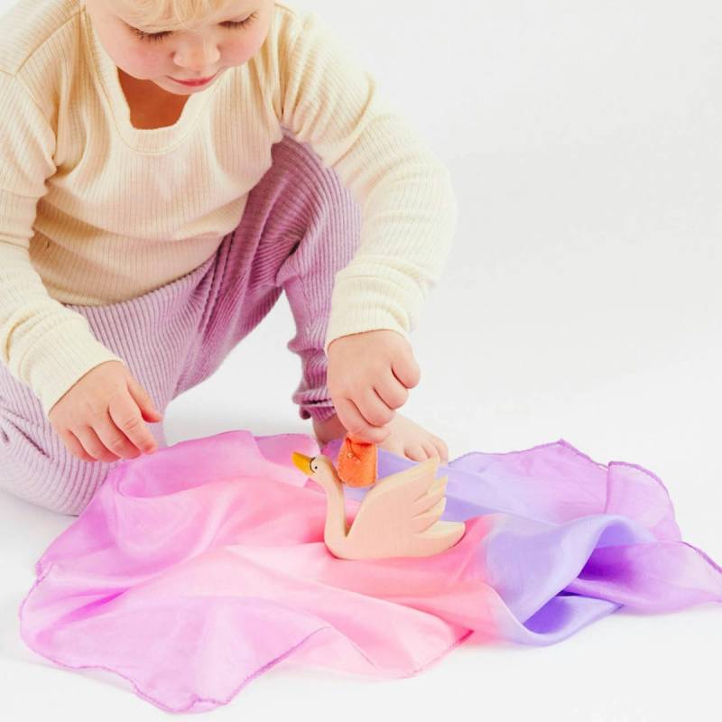 Spieltuch Seide Blüte klein 53 x 53 cm Spieltuch Seide Blüte klein 53 x 53 cm