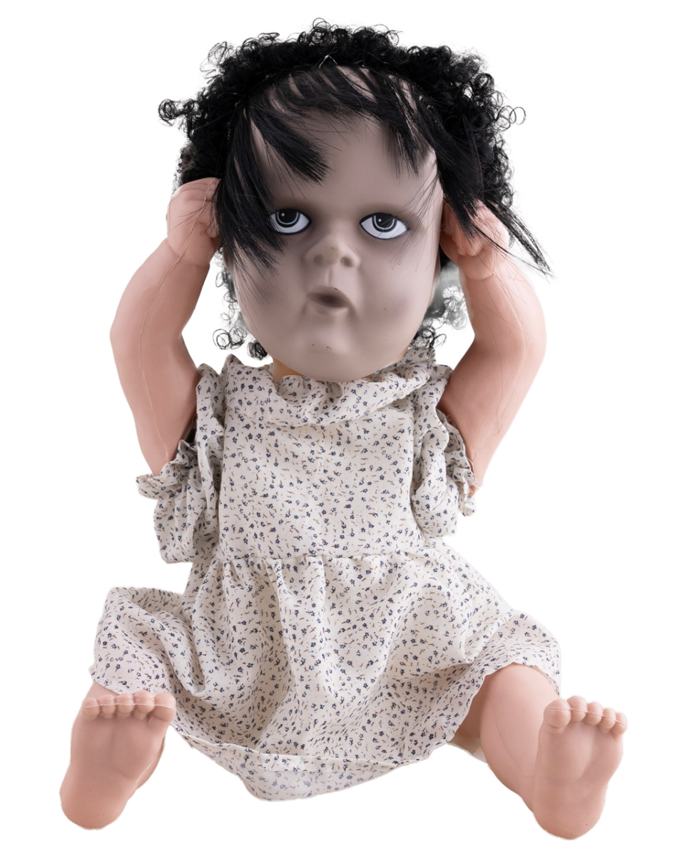 Spooky Baby-Puppe mit Gesichtsverlust Animatronic 40cm