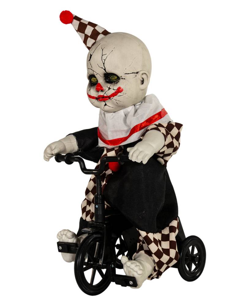 Spooky Clown Doll auf Dreirad Halloween Animatronic 39cm Spooky Clown Doll auf Dreirad Halloween Animatronic 39cm