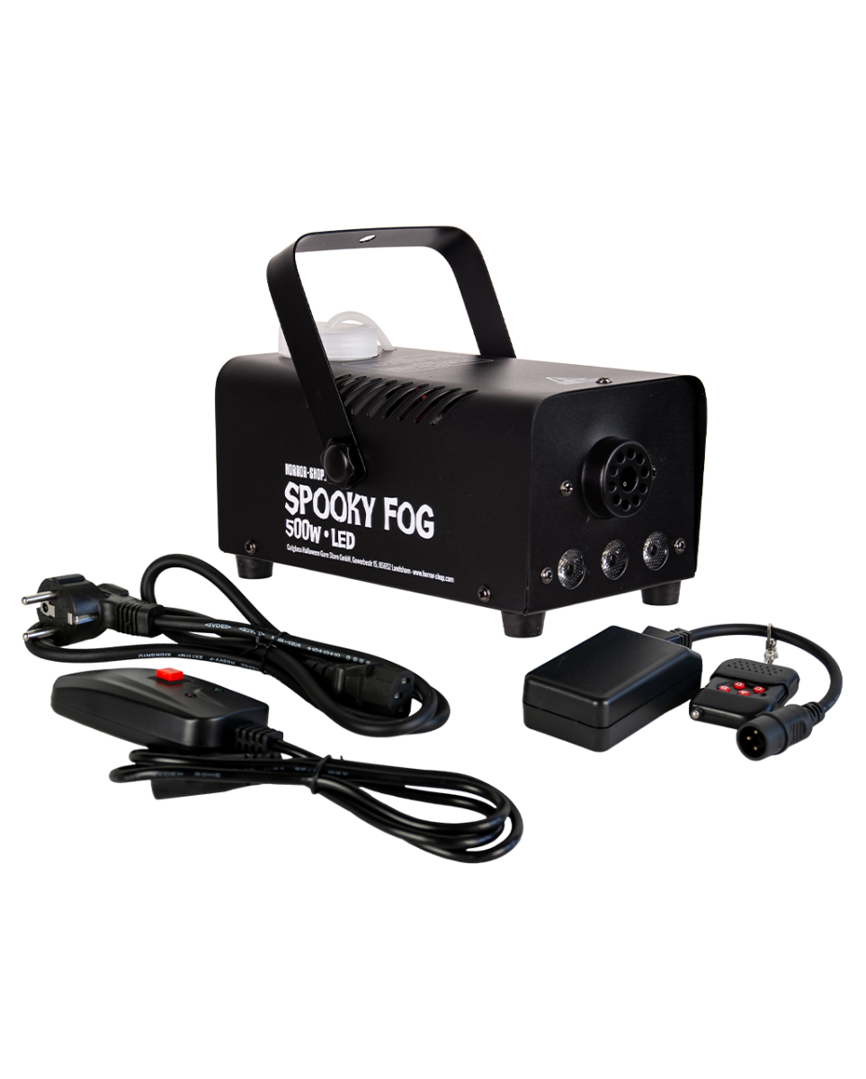 Spooky Fog + RGB LED 500W Nebelmaschine mit Funkfernbedienung