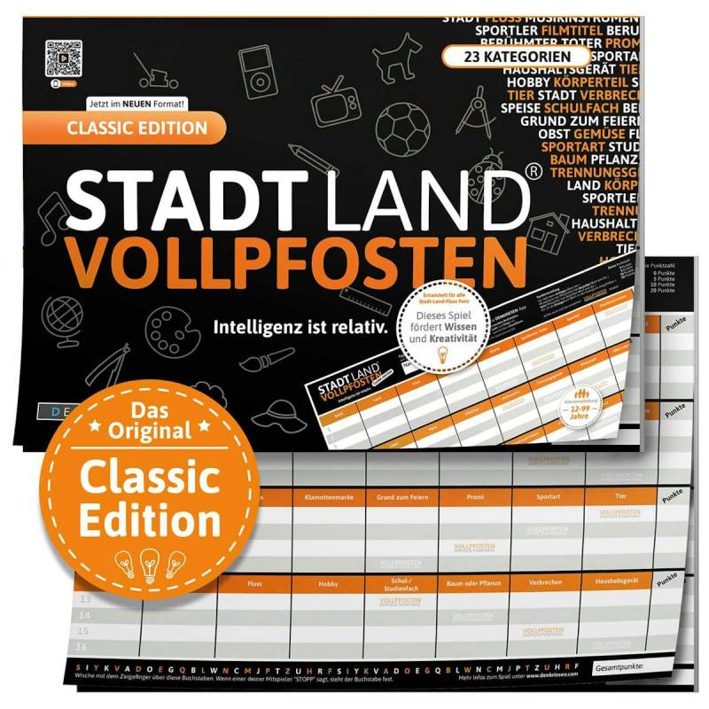 Stadt Land Vollpfosten- Classic Edition A4 ab 12 Stadt Land Vollpfosten- Classic Edition A4 ab 12