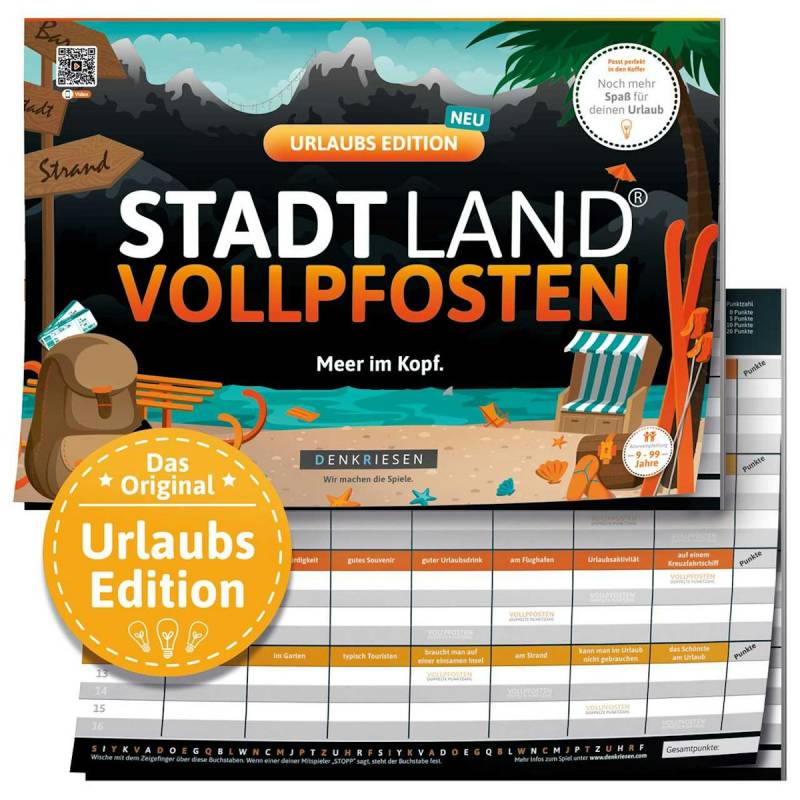 Stadt Land Vollpfosten- Urlaubs Edition A4 ab 9 Stadt Land Vollpfosten- Urlaubs Edition A4 ab 9