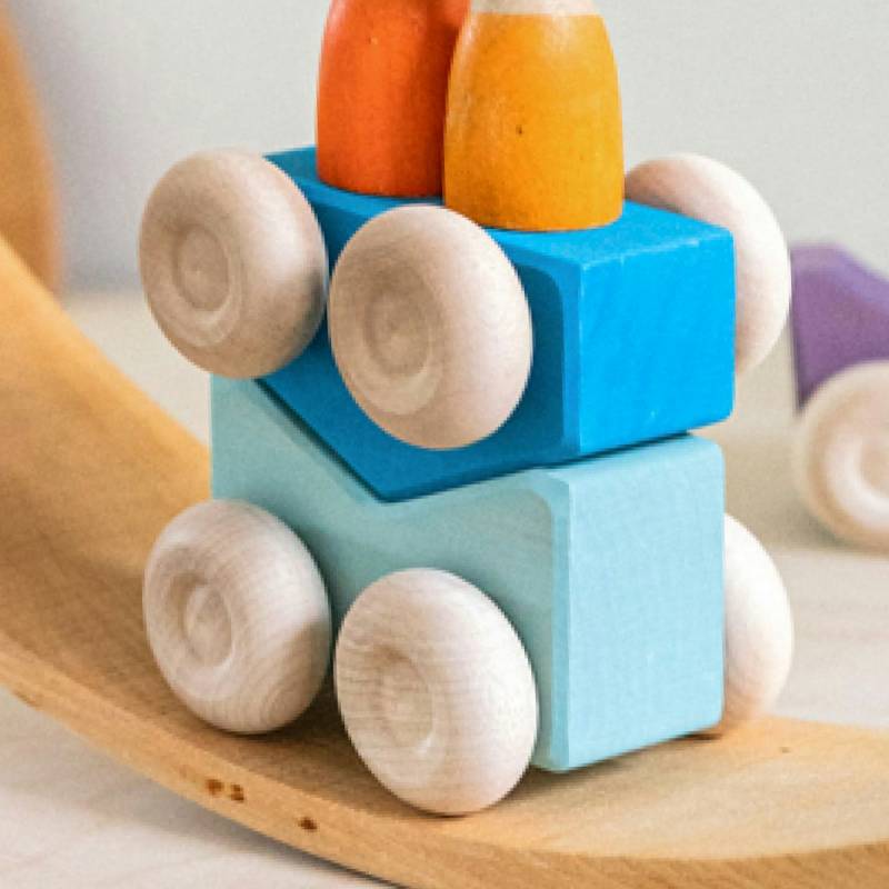 Stapelauto blau 2 Teile Stapelauto blau 2 Teile