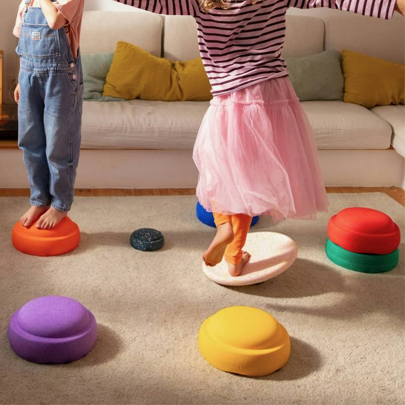 Stapelstein® Spring Special Rainbow Set classic, Balanceboard + gratis Mini
