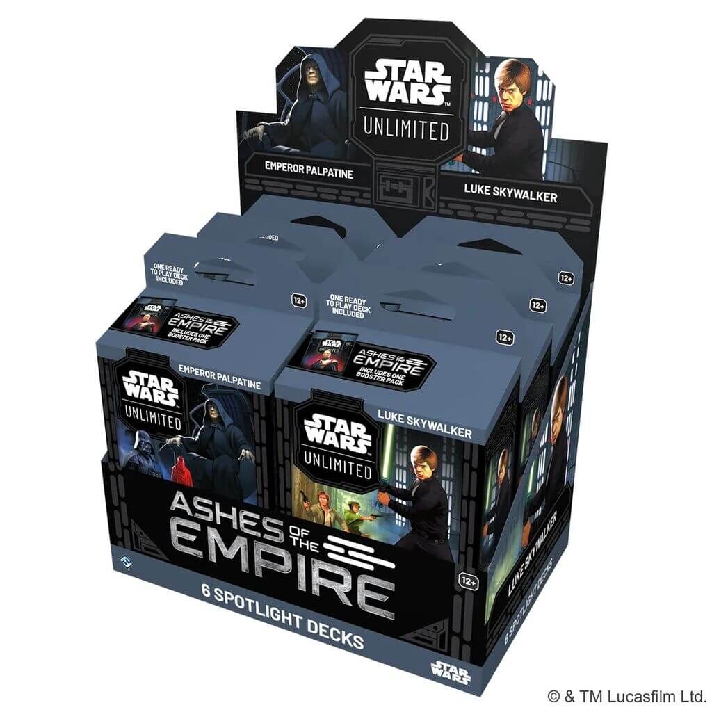 Star Wars: Unlimited - Ashes of the Empire (Spotlight Deck Mix Display)