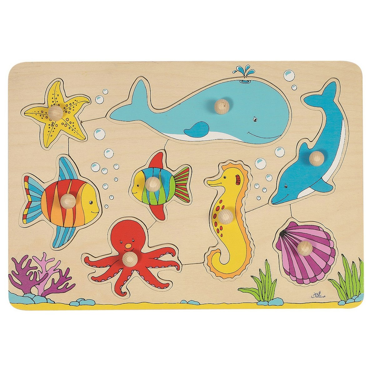 Steckpuzzle Meerestiere - 8 tlg