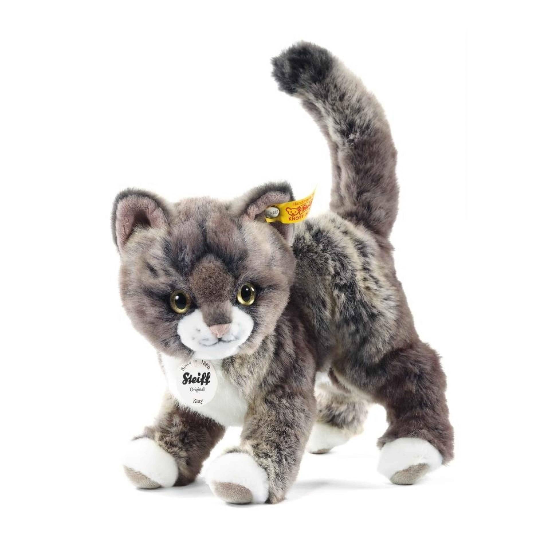 Steiff - Kitty Katze 25cm grau/beige stehend