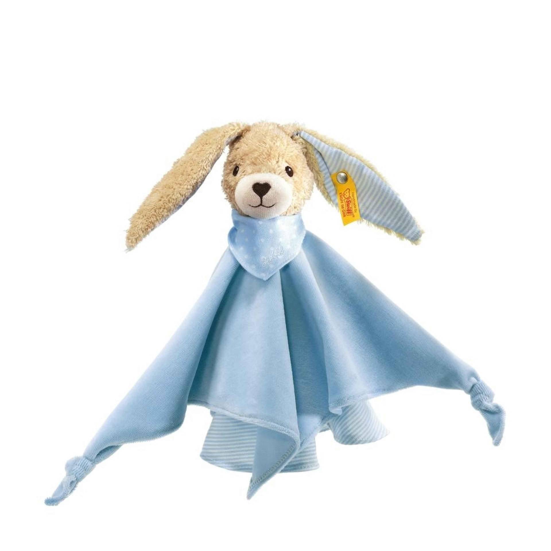 Steiff - SCHMUSETUCH HASE HOPPEL BLAU 28 CM