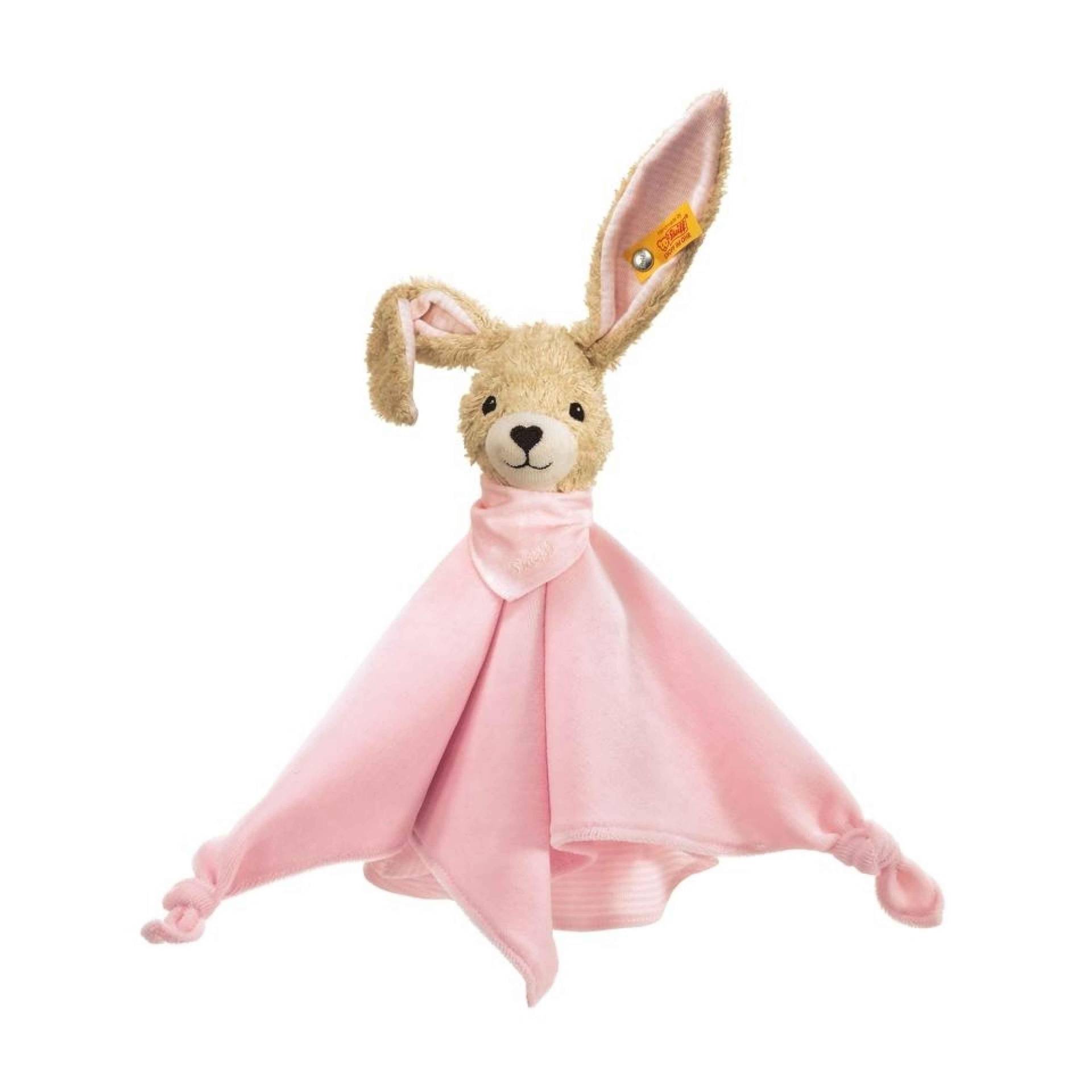 Steiff - SCHMUSETUCH HASE HOPPEL ROSA 28 CM