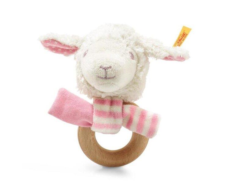 Steiff - STEIFF Liena Lamm 12 weiss/rosa Rassel