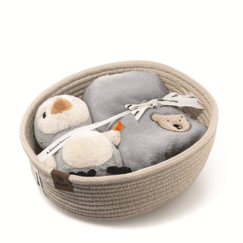 Steiff - Steiff – Geschenkset Lio Pinguin mit Rassel und Latz Steiff - Steiff – Geschenkset Lio Pinguin mit Rassel und Latz