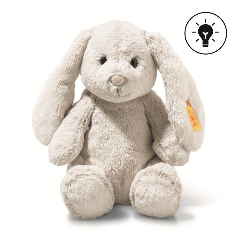 Steiff - Steiff – Light at Night Hoppie Hase mit Nachtlicht, Hellgrau, 28 cm Steiff - Steiff – Light at Night Hoppie Hase mit Nachtlicht, Hellgrau, 28 cm