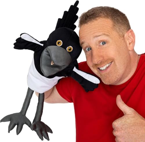 Steve and Maggie Plush Toy – Maggie Magpie Hand Puppet for Kids 1+, Soft Bird Puppet for Pretend Play, Nursery Rhymes & Learning, Interactive Toddler Toy for Bedtime Story & Social Skills (Big) von STEVE and MAGGIE