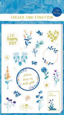 Stickerbogen: Sticker u. Etiketten - All about blue