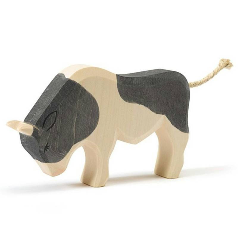 Stier schwarz Holzfigur 10,5 cm hoch Stier schwarz Holzfigur 10,5 cm hoch