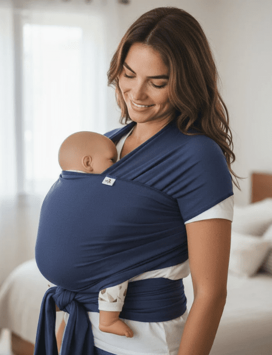 Storchenwiege elastisches Bambus Tragetuch Kornblume