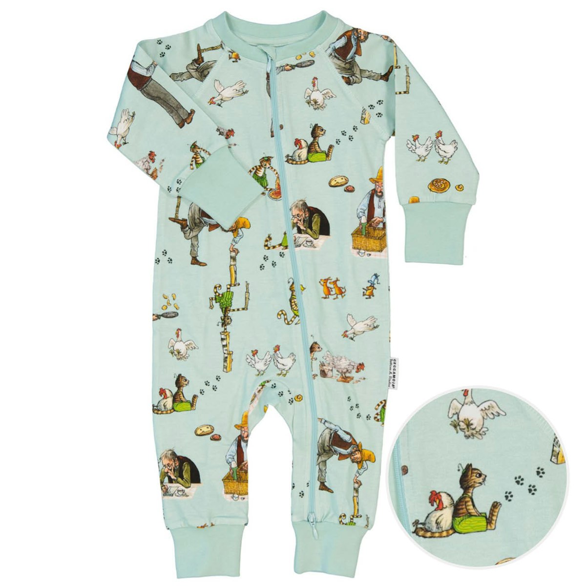 Strampler Reißverschluss Pettersson & Findus mint 74/80 Strampler Reißverschluss Pettersson & Findus mint 74/80