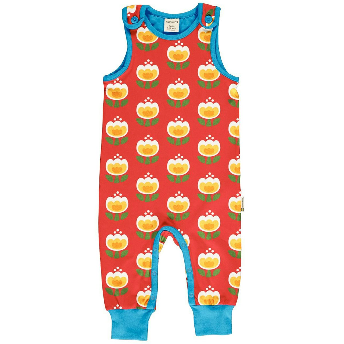 Strampler Tulpen rot 62/68