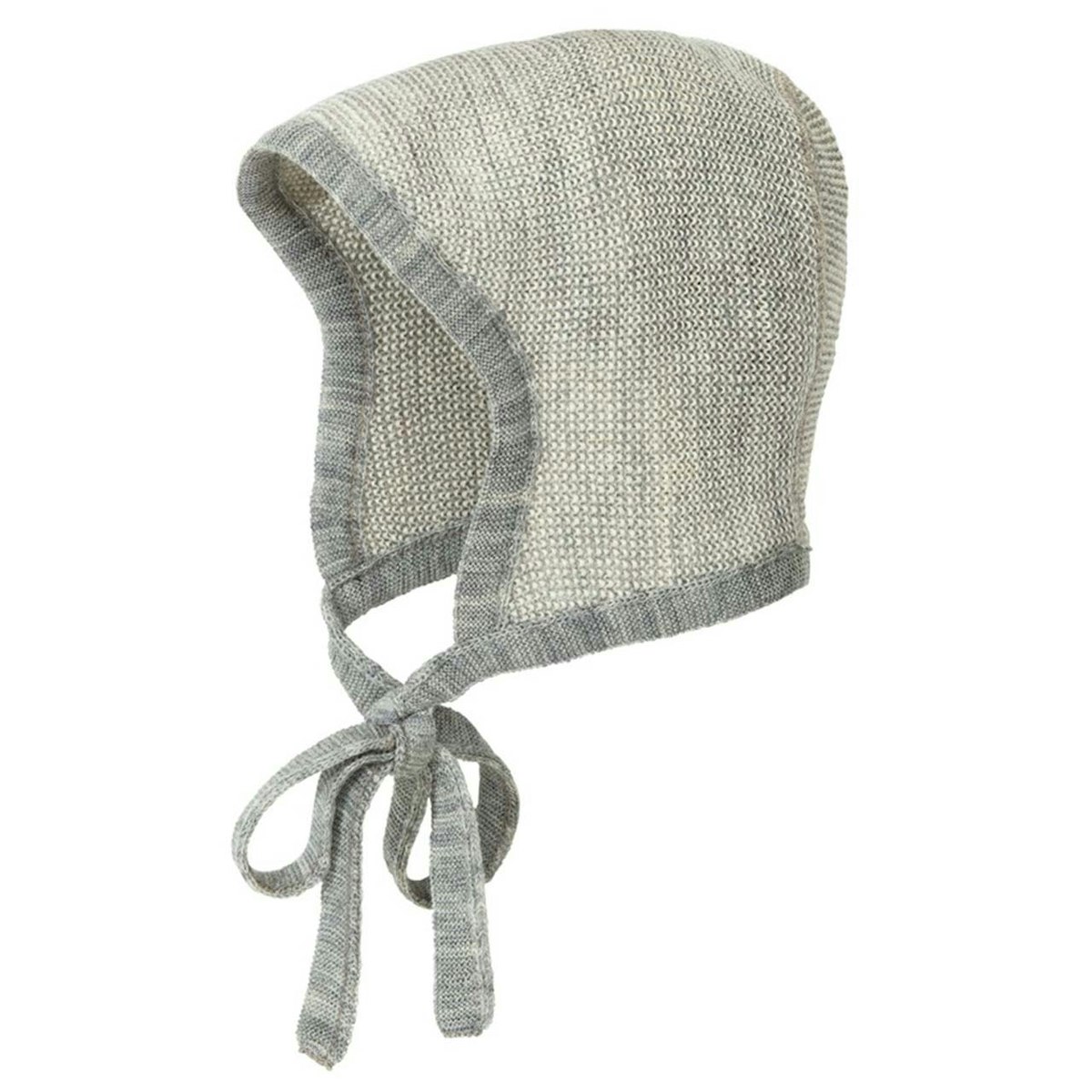 Strick Häubchen Schurwolle grau 42/43/45