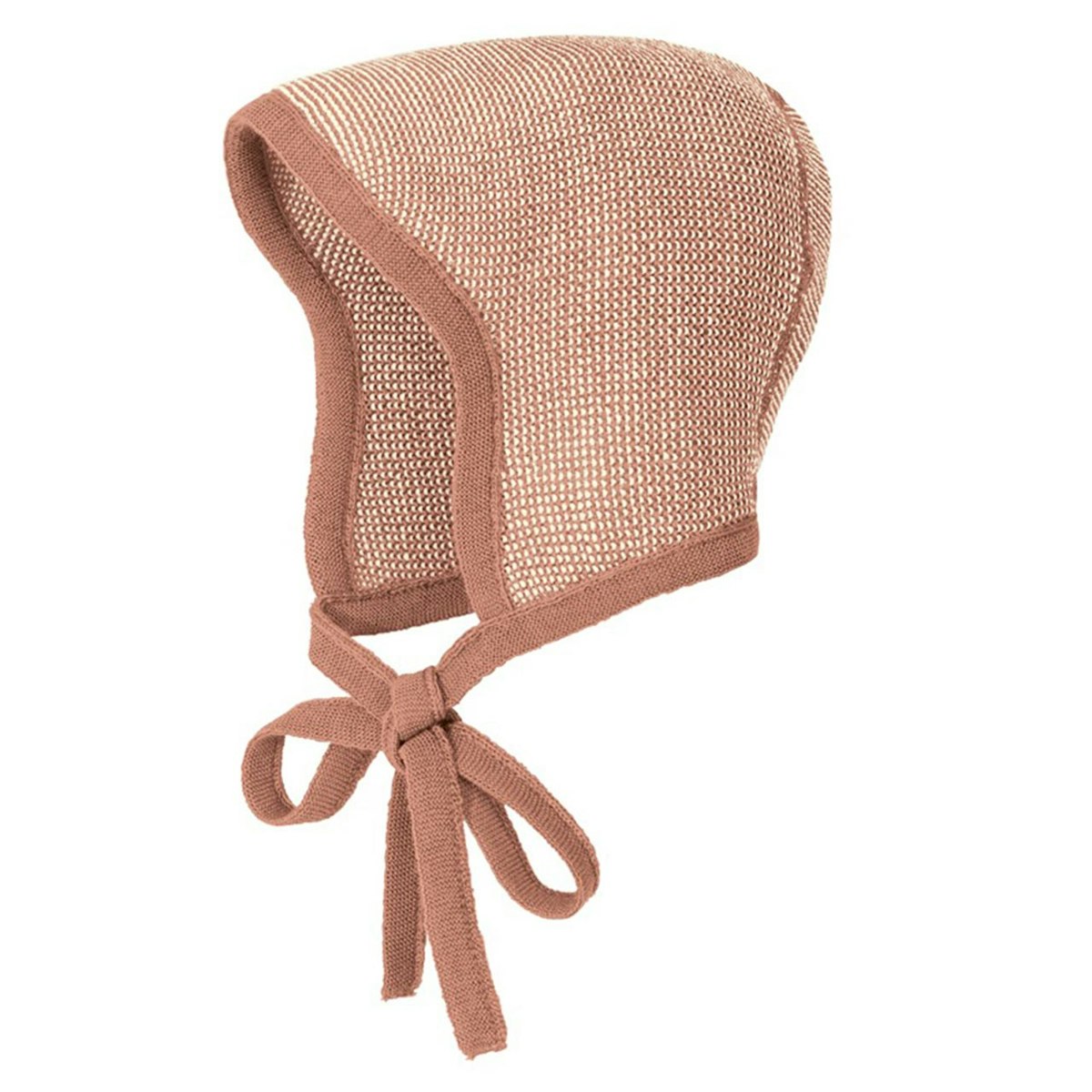 Strick Häubchen Schurwolle rosa 36/37/39