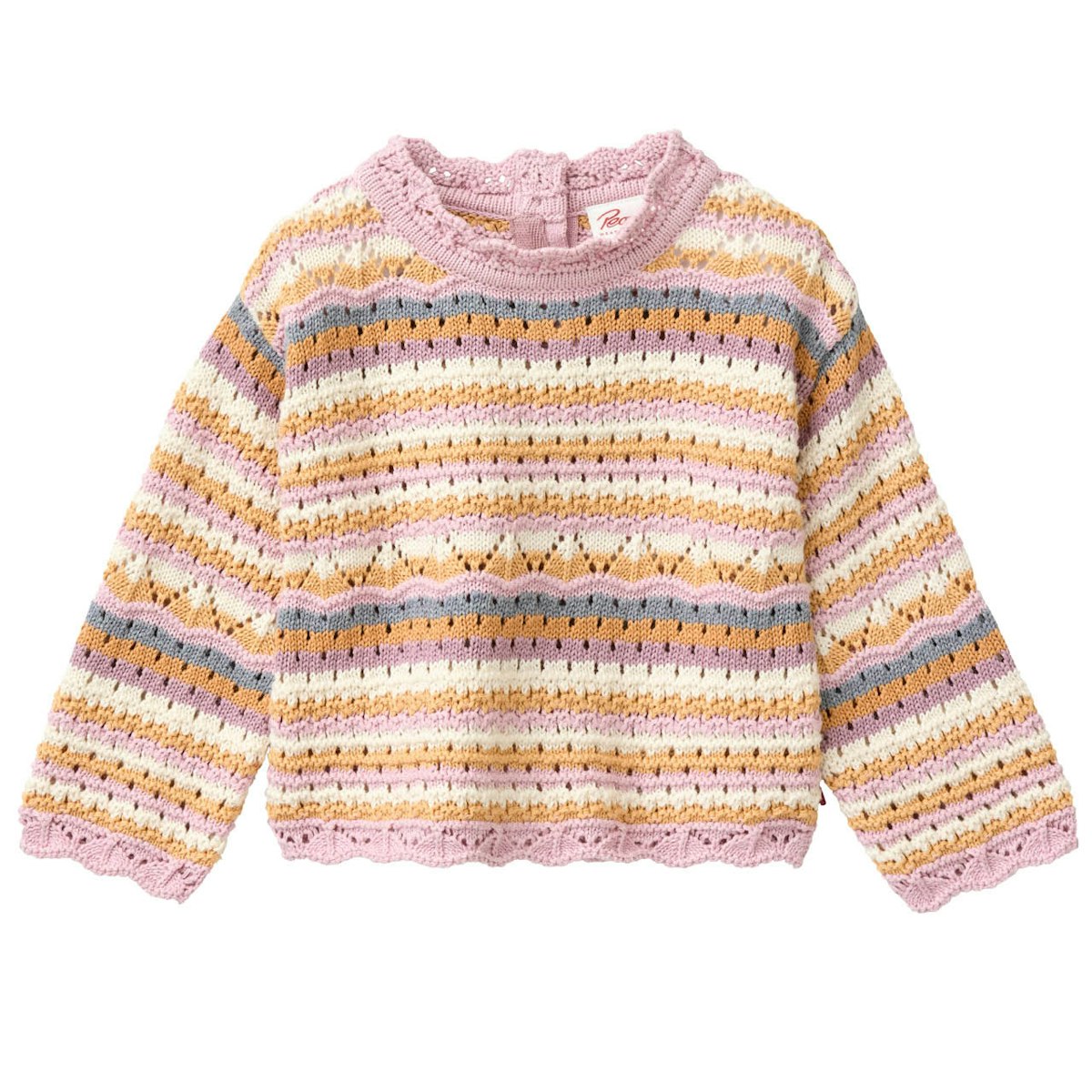 Strickpullover bunt geringelt 98/104