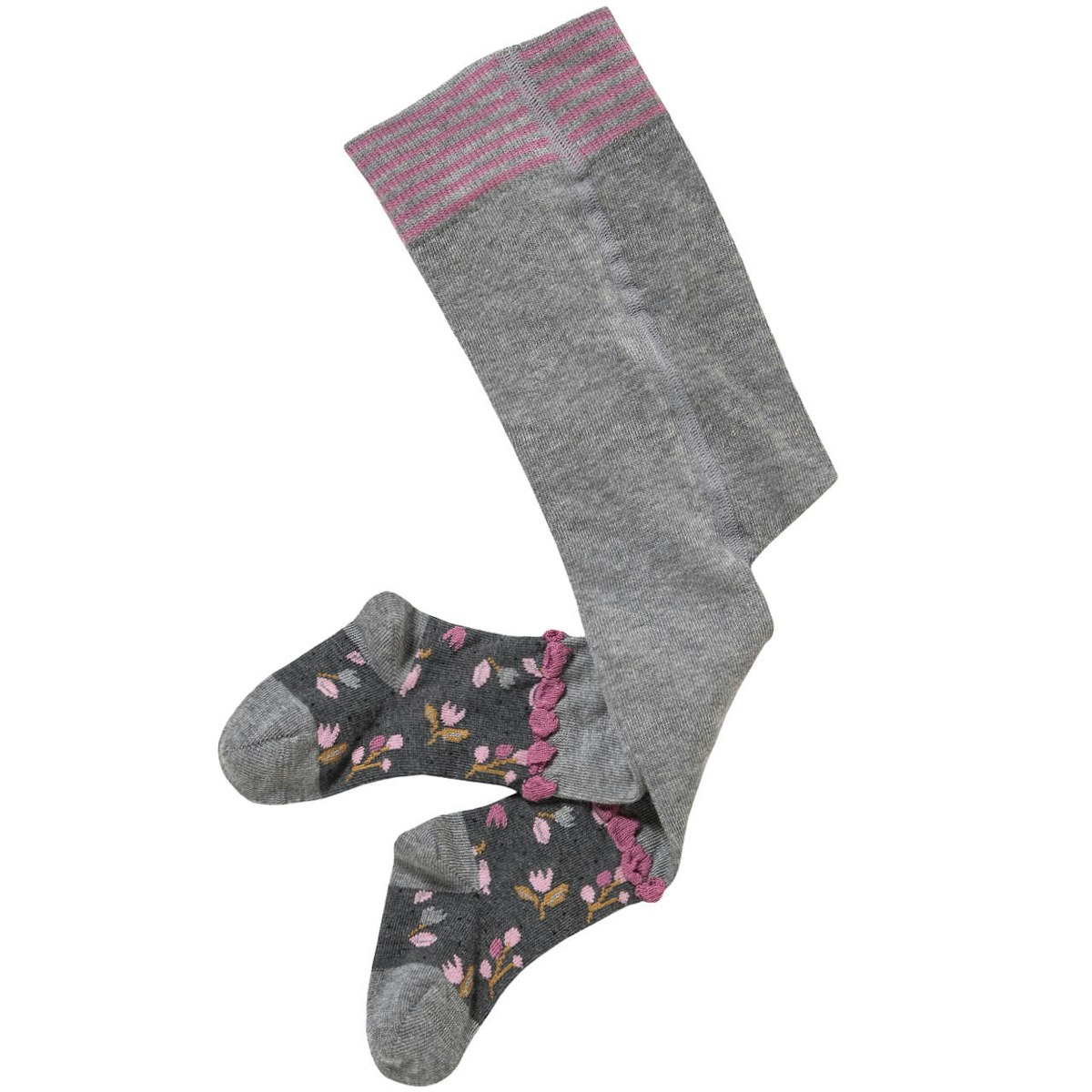 Strumpfhose Blümchen schiefergrau 68/74 Strumpfhose Blümchen schiefergrau 68/74