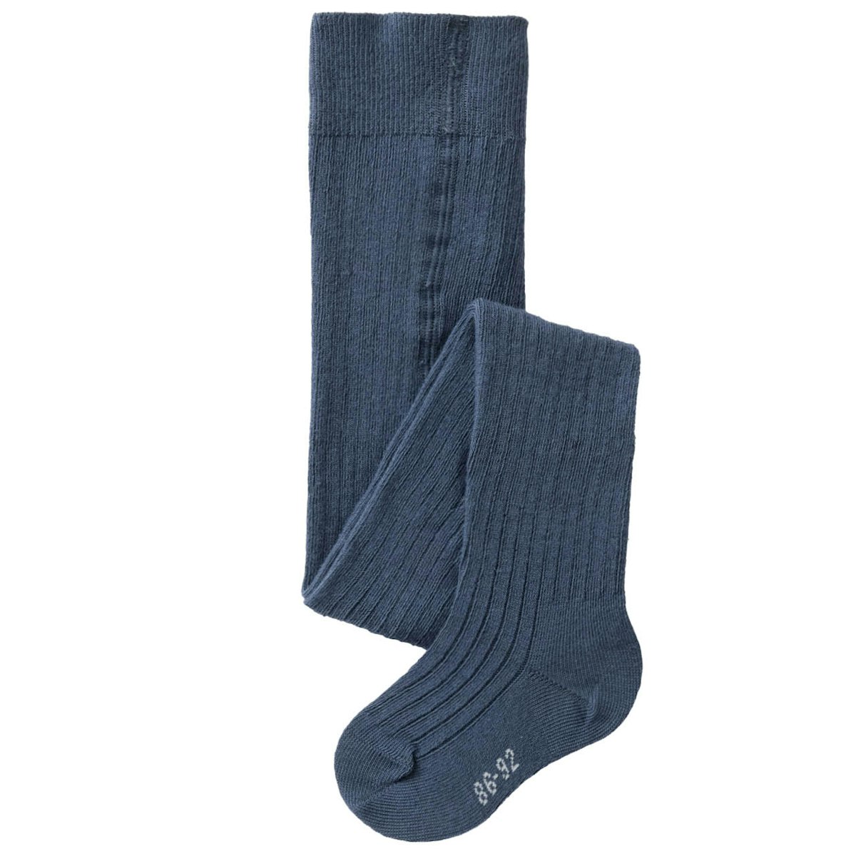 Strumpfhose Rippstrick indigoblau melange 86/92