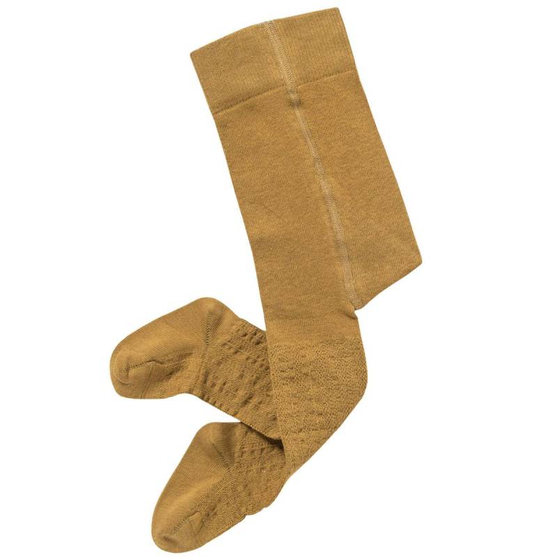 Strumpfhose Strukturmuster senfgelb 80/86