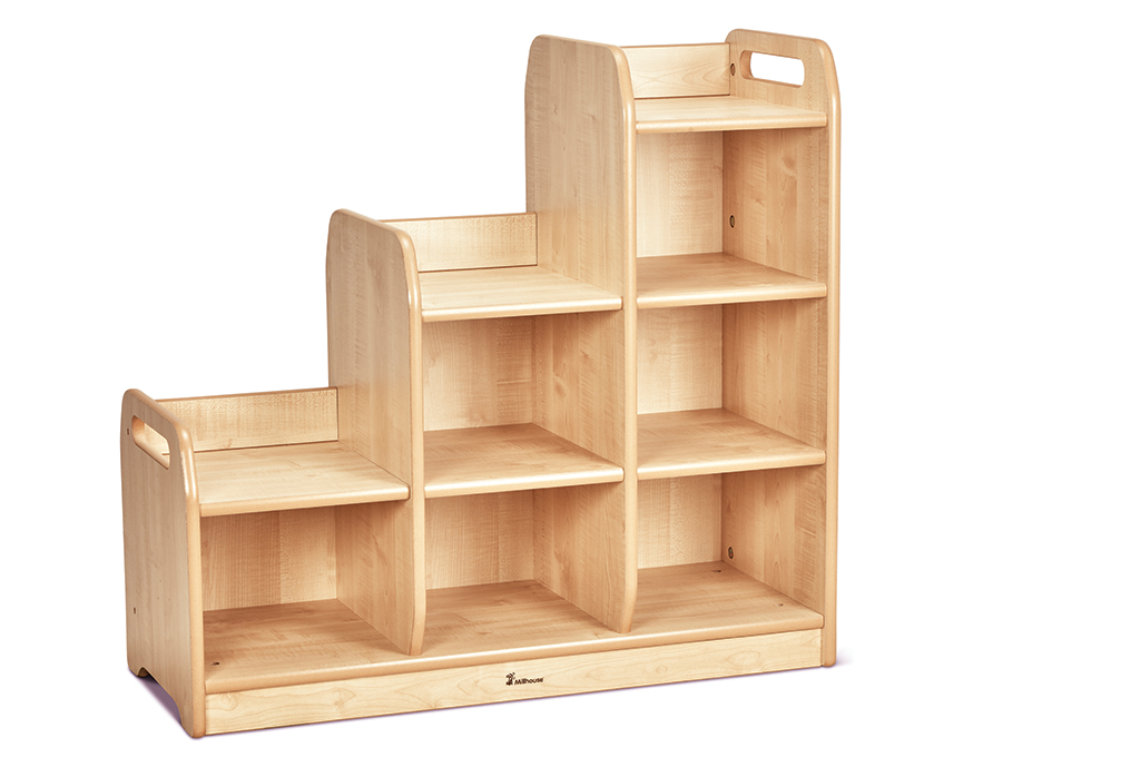 Stufenregal Raumteiler rechts ohne Boxen