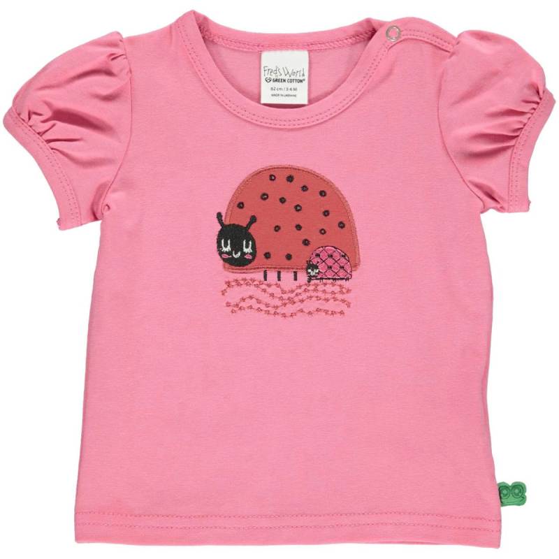 Süßes Baby T-Shirt kurzarm Marienkäfer pink 74