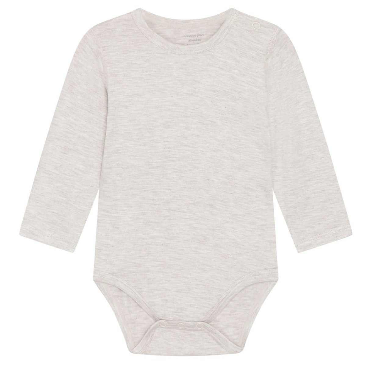 Super weicher Langarmbody Bambusviskose beige meliert 68