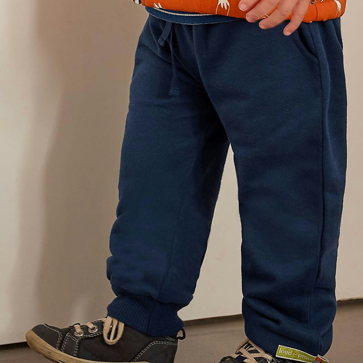 Sweat Jogginghose Bündchen uni marine 80